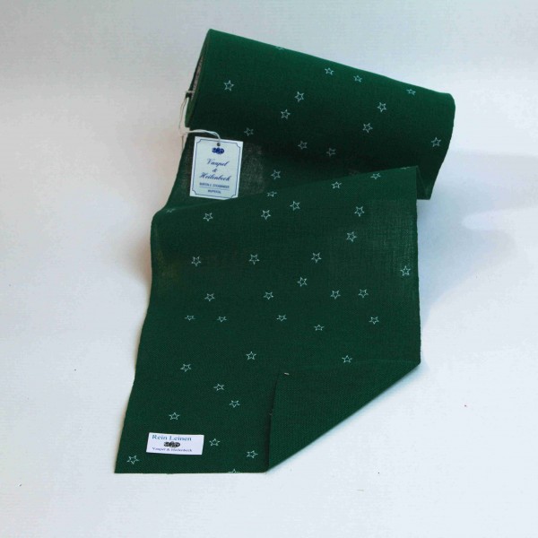 Leinenband 200 mm, Druck "Sternenhimmel", Farbe 20911, grün