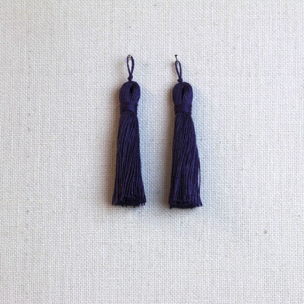 Leinenquaste 6 cm, 100% Leinen, Farbe 229, dunkel violett