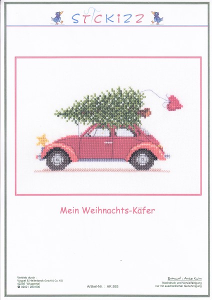 Stickizz Kreuzstich No. AK593 "Mein Weihnachts-Käfer"