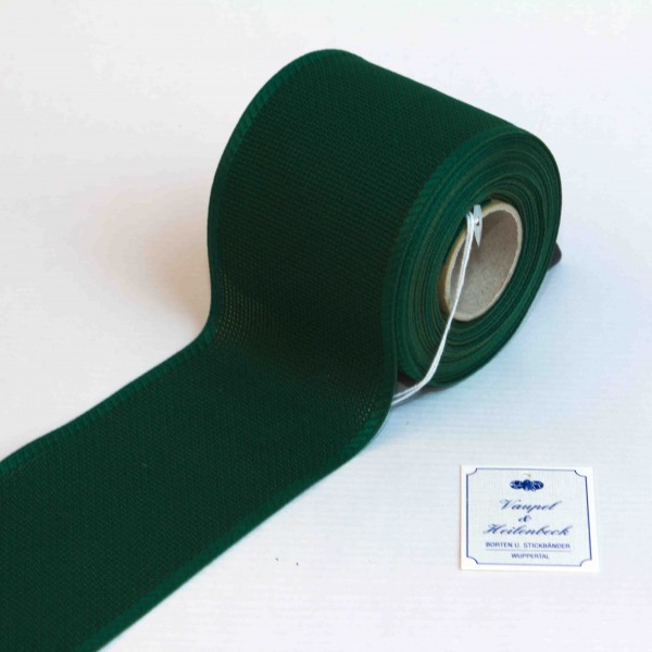 Aida-Stickband 100% BW, 80 mm, Farbe 23, grün - grün