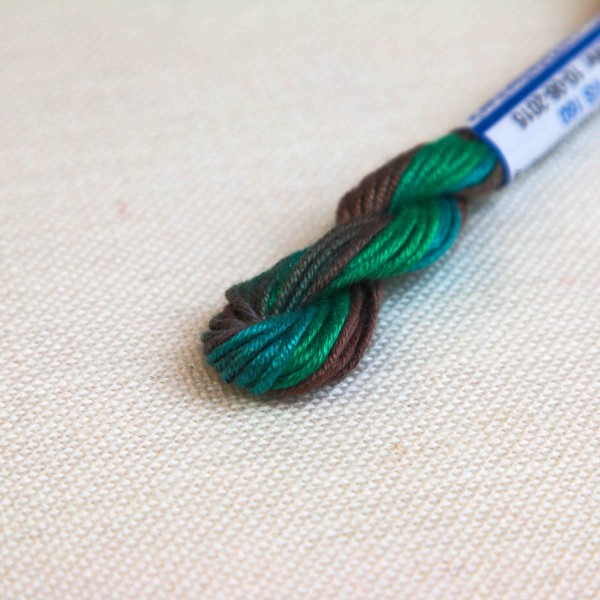 Verlaufsgarn 100% Seide, Farbe VS6160, grün - blau - braun