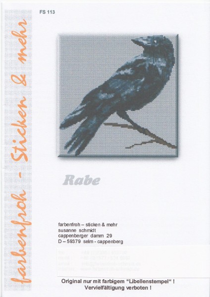 Farbenfroh Vorlage No. FS113 "Rabe"
