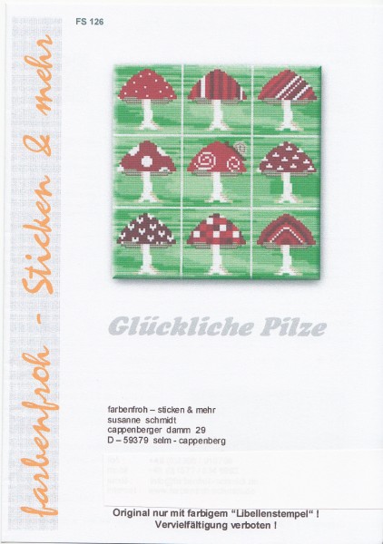 Farbenfroh Vorlage No. FS126 "Glückliche Pilze"