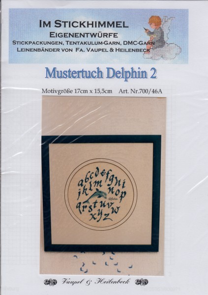 Stickhimmel Anleitung No. 46A "Mustertuch Delphin 2"