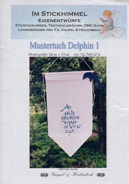 Stickhimmel Anleitung No. 47A "Mustertuch Delphin 1"