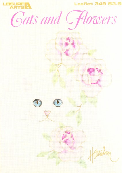 Vorlagenbuch Leisure Arts "Cats and flowers"